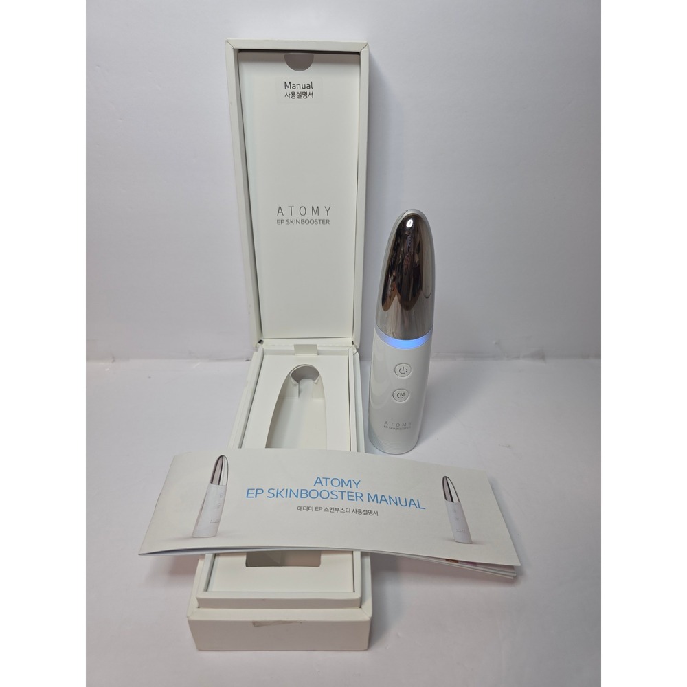 Atomy Korea EPSkinbooster FacialDevice White Silver ElectroporationSkincare Tech